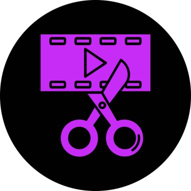 Video kamera simgesi. vektör illüstrasyonu