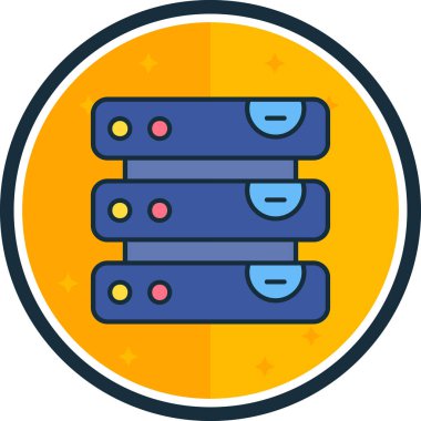 veritabanı sunucu ikonu vektör illüstrasyonu