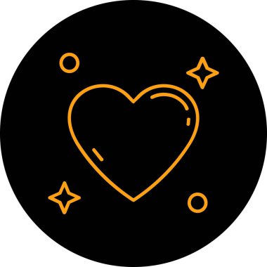 kalp web simgesi basit vektör illüstrasyonu