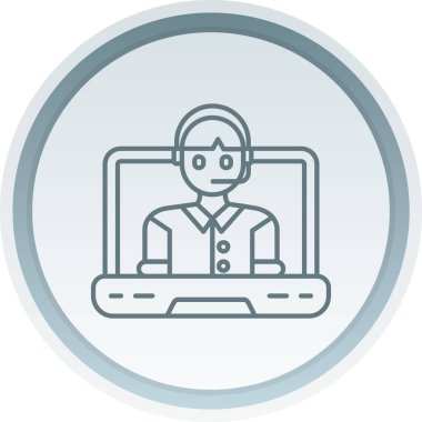 Bilgisayar. Web simgesi basit illüstrasyon