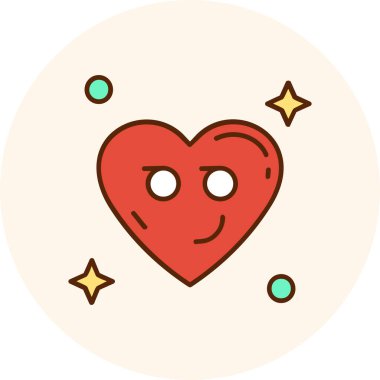 화살표 아이콘을 가진 심 혼입니다. 벡터 일러스트 레이 션