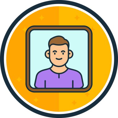 kullanıcı. Web simgesi basit illüstrasyon