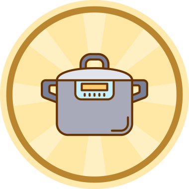 yemek kabı simgesi, vektör illüstrasyonu