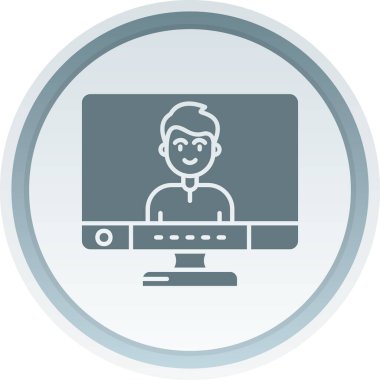 Çemberli modern dizüstü bilgisayarın vektör çizimi