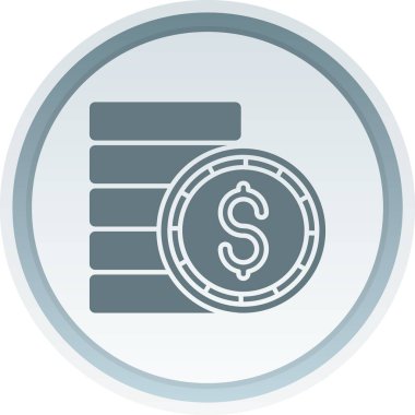 Dolar vektör çember simgesi tasarımı