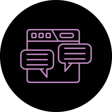 Sohbet simgesinin vektör illüstrasyonu