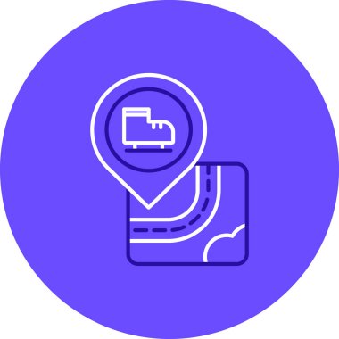 Vektör konumu simge illüstrasyonu