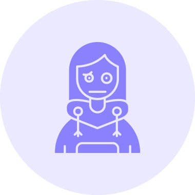 Bir kızın vektör illüstrasyonu