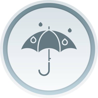 Şemsiye simgesinin vektör illüstrasyonu