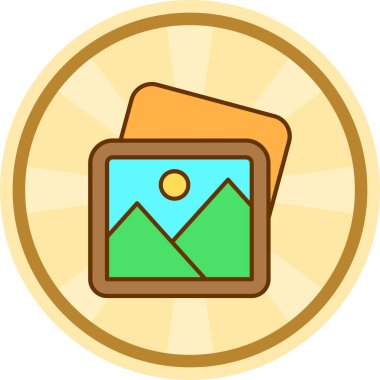 Rozet. Web simgesi basit illüstrasyon