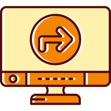 Bilgisayar. Web simgesi vektör illüstrasyonu