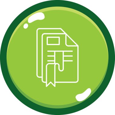 Belge. Web simgesi basit illüstrasyon