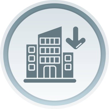 Bina. Web simgesi basit illüstrasyon