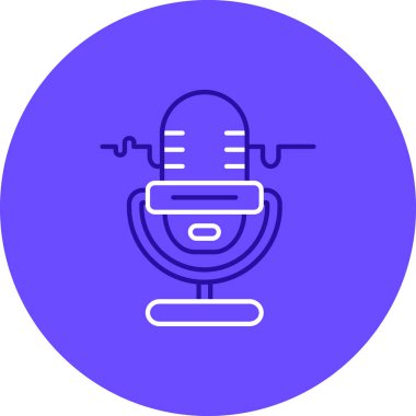 Mikrofon simgesinin vektör illüstrasyonu