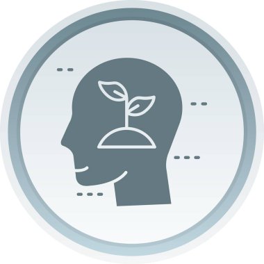 Moda Biçimli Beyin Simgesi İzole Arkaplan