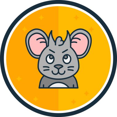 hayvan fare simgesi, vektör illüstrasyonu