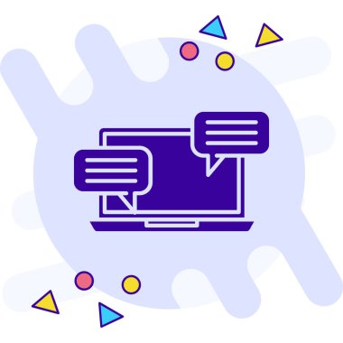 Sohbet simgesi vektör illüstrasyonu