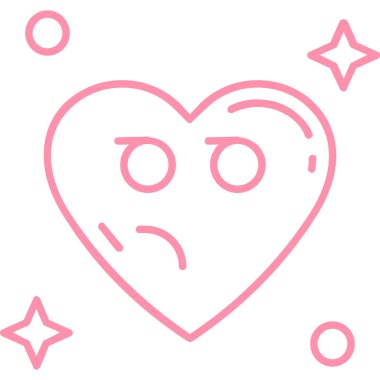 Üzgün yüz ikonu olan kalp