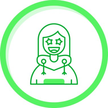 Bir kızın vektör illüstrasyonu