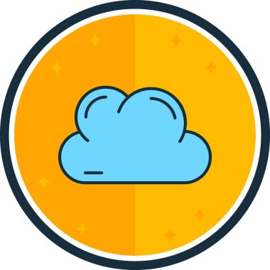Bulut. Web simgesi basit illüstrasyon