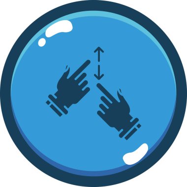 Tıbbi eldiven ikonu olan bir el. vektör illüstrasyonu