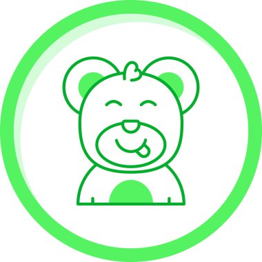 şirin bebek yüzü simgesi, basit vektör çizimi