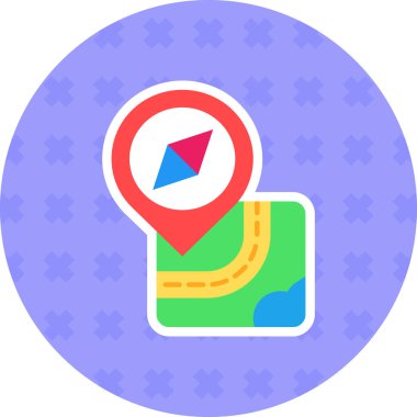 Navigasyon konumu simgesi. Web için gps vektör simgesinin izometrik illüstrasyonu