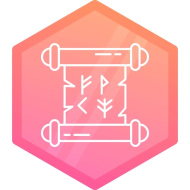 Beyaz arkaplanda renk çizgisi tahta balta simgesi izole edildi. Oduncu baltası. Kademeli rastgele dinamik şekiller. Vektör İllüstrasyonu