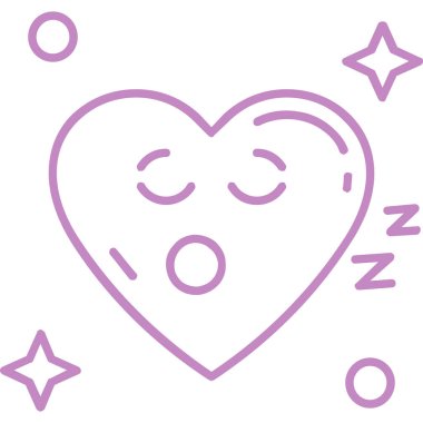 Bir yıldızlı sevimli bir karikatür kalbin vektör çizimi