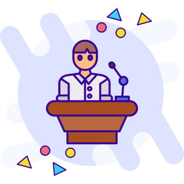 Konferans hattı simgesi, vektör işareti