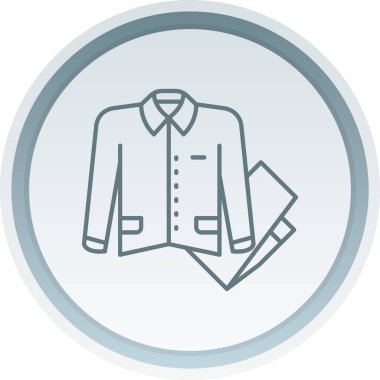 Ceket simgesinin vektör illüstrasyonu