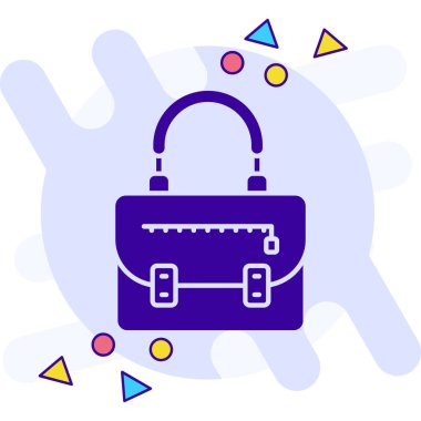 Sırt çantası. Web simgesi basit illüstrasyon