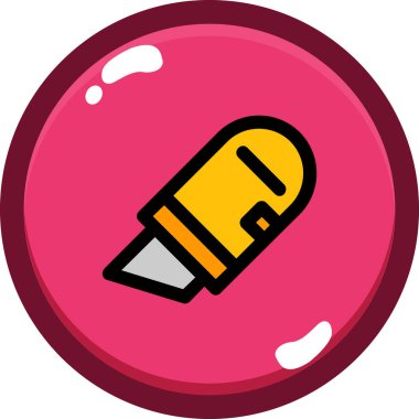 Bir karikatürün vektör çizimi ve fırçanın renkli simgesi