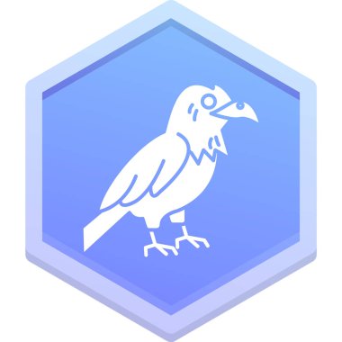 Kuş simgesi. Basit vektör illüstrasyonu