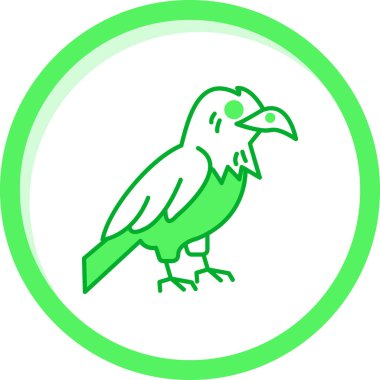 Moda biçimi izole edilmiş arka planda papağan kuş simgesi