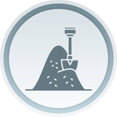 Bir dağ simgesinin vektör illüstrasyonu