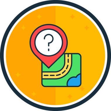 trend biçimi izole edilmiş arkaplanda konum haritası simgesi