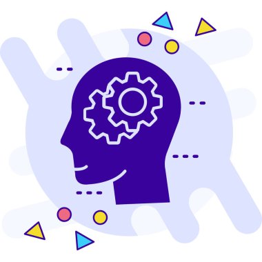 Beyin yaratıcı fikir simgesi - özet biçimi