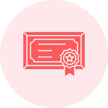 Bir kurdele simgesinin vektör illüstrasyonu