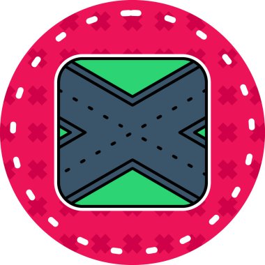 Modern b 'nin vektör illüstrasyonunda müziğin eksik simgesi