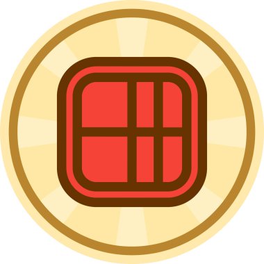 Kırmızı rozetin vektör illüstrasyonu