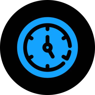 Alarm saati düz simgesi katı biçimde