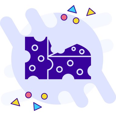 Yapboz parçalı bir bulmacanın vektör çizimi