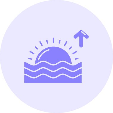 Bir teknenin mavi simgesinin vektör çizimi