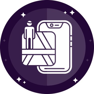 Cep telefonu. Web simgesi basit illüstrasyon