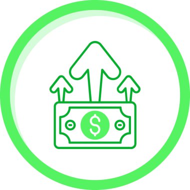 Dolar para çantası simgesi vektör biçimi