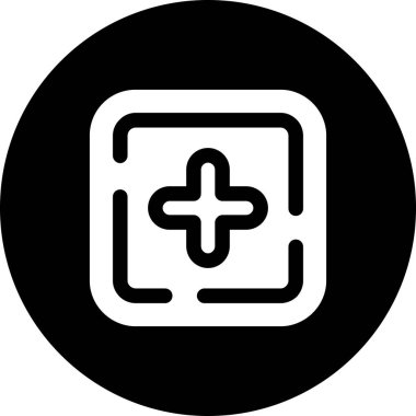 Öge Glyph ters, basit vektör illüstrasyonu ekle