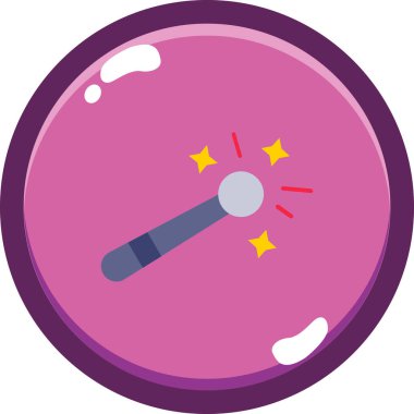 Çizgi film pembe büyütecinin vektör çizimi