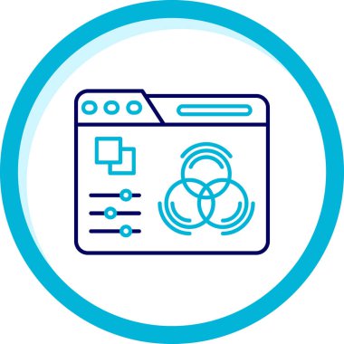 tarayıcı simgesi vektör illüstrasyonu