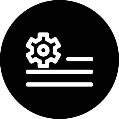 Kişisel ve ticari kullanım için vektör ayarı simgesi.